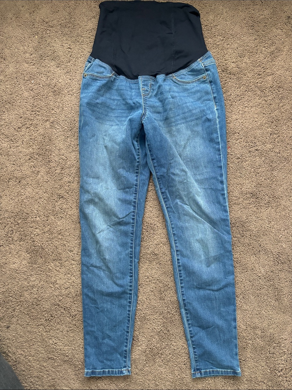 Isabel Maternity by Ingrid & Isabel Blue Skinny Jeans with Belly Panel